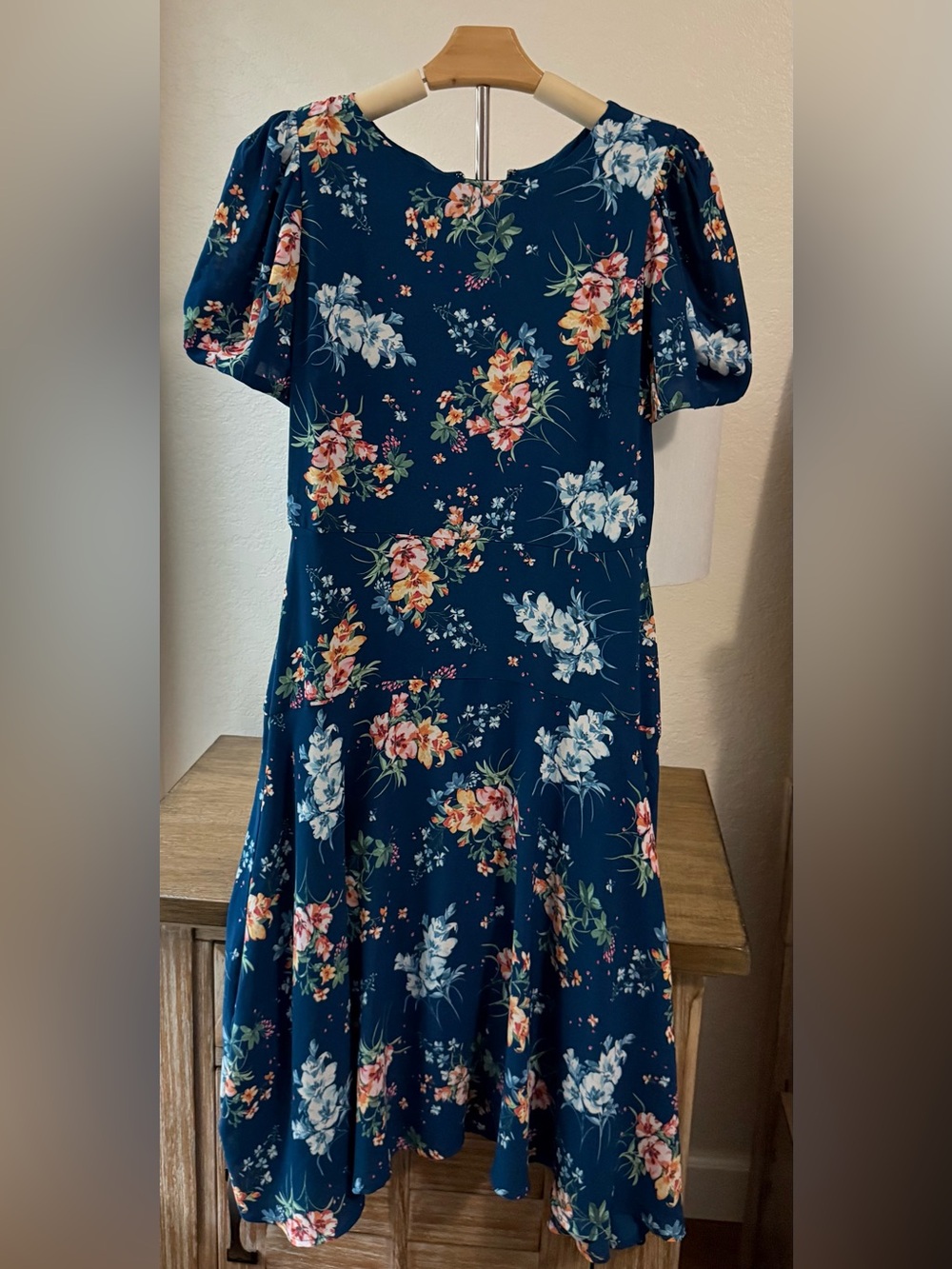 LOFT Blue Floral Maxi Dress- Size 2